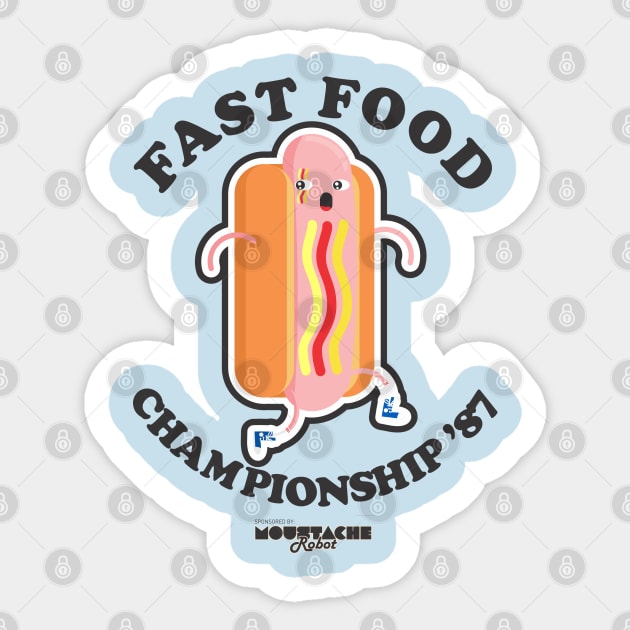 Fast Food Championship '87 Sticker by MoustacheRoboto